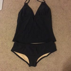Black tankini bathing suit
